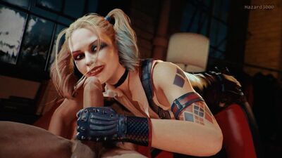 (Sound)Harley Quinn handjob, blowjob [DC, Injustice;Porn;Hentai;Oral;R34;Sex;Blender;порно;секс;хентай]