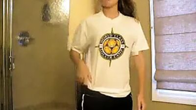 Soccer girl strip